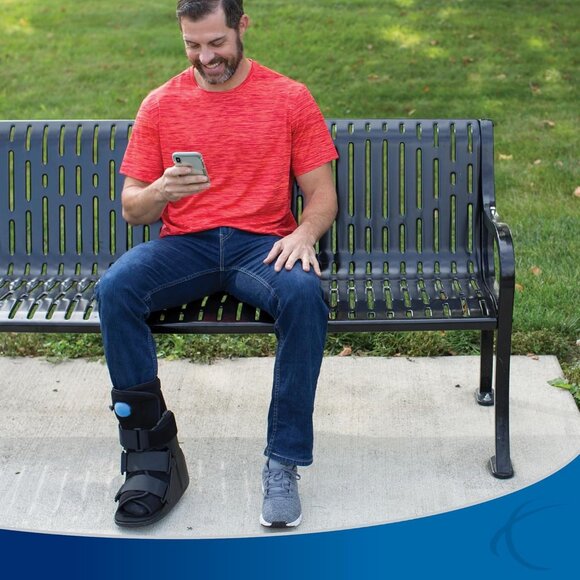 United Ortho USA14115 Short Air Cam Walker Fracture Boot Medium Black right left - Picture 3 of 10